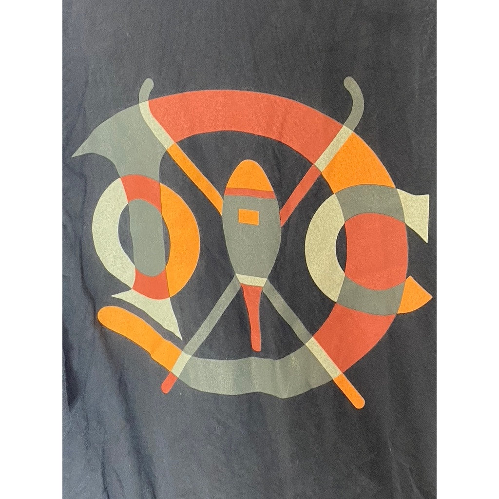COMFORT COLORS Men's Black Faded Long Sleeve Graphic Long Sleeve Top SZ 3X