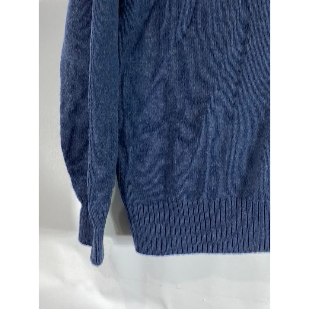 LUCKY BRAND Men's Navy Quarter-Button Knit Pullover Sweater SZ M