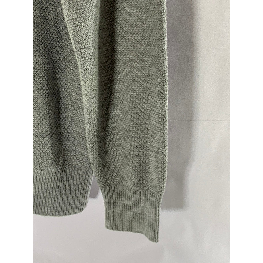 CHRISTIAN DIOR Men's Gray Knit V-Neck Orlon Acrylic Pullover Sweater SZ M