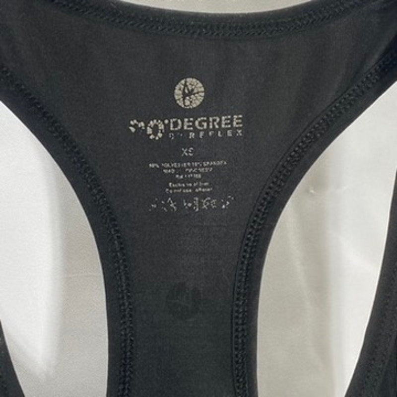 90 DEGREE BY REFLEX Women's Black Scoop-Neck Active Racerback Tank Top SZ XS