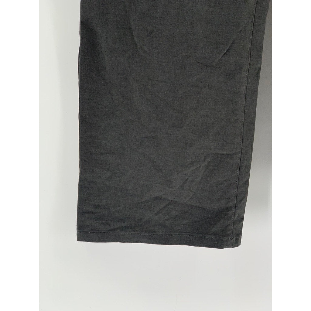 ZARA Men's Charcoal Gray Pleated Straight-Leg Regular-Fit Belted Pants SZ 29