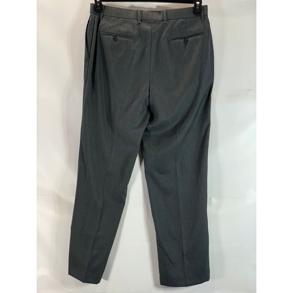 PERRY ELLIS PORTFOLIO Men's Gray Folio-Flex Modern-Fit Dress Pant SZ 34x32