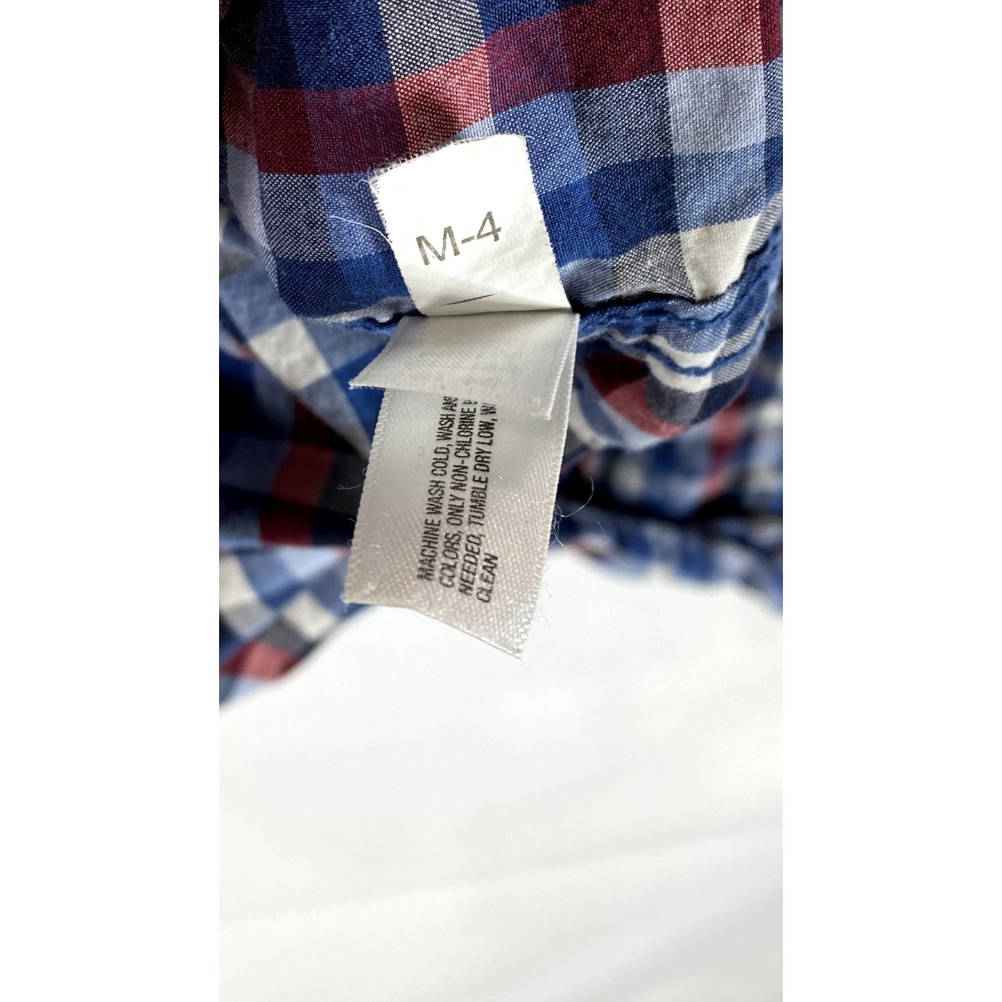 GAP Men's Multicolor Mini Check Regular-Fit Long Sleeve Button-Up Shirt SZ L