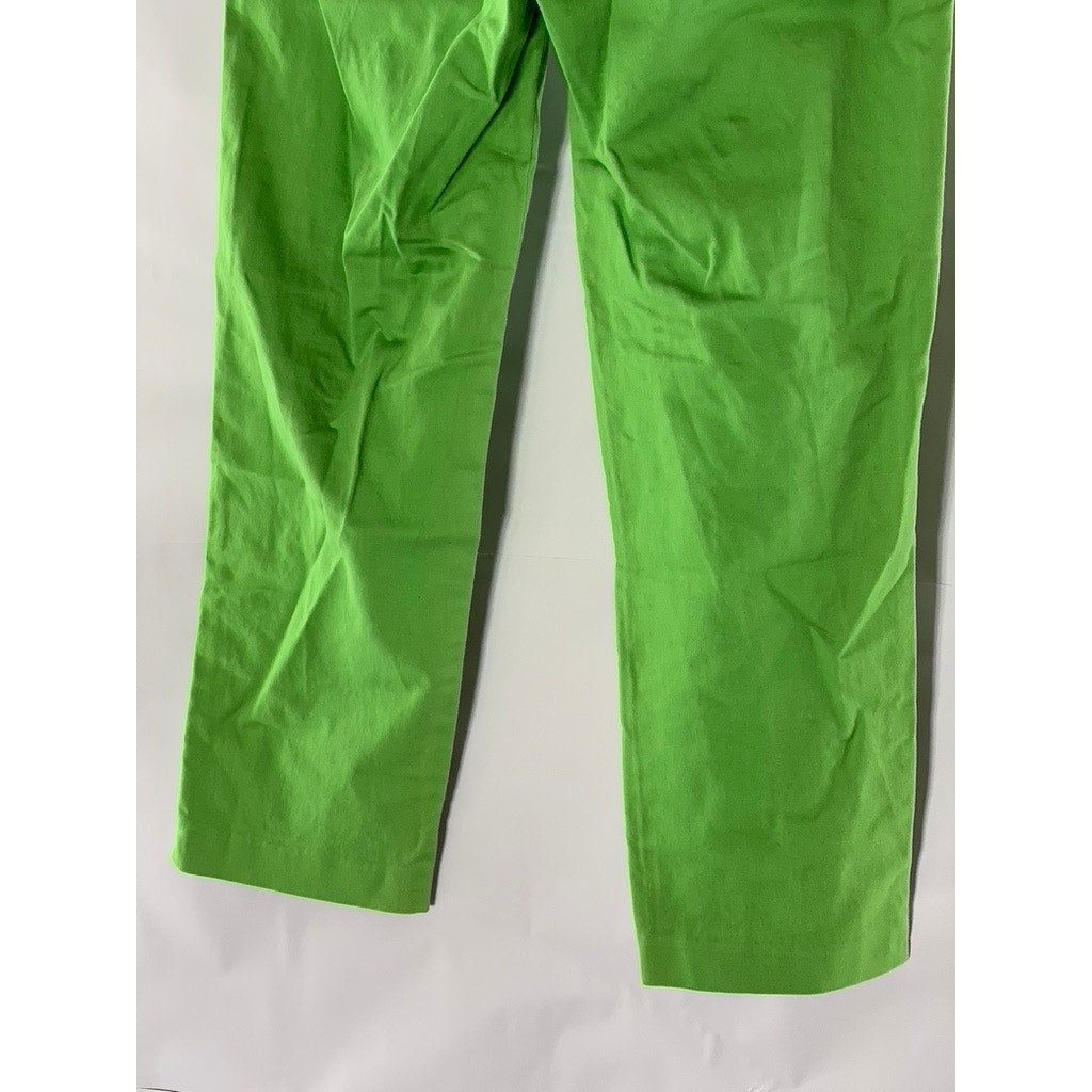SJSJ Women's Bright Green Straight-Leg Dress Pants SZ M