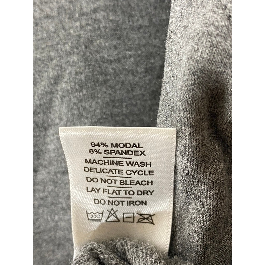 AMERICAN GIANT Women's Light Gray Casual Crewneck Long Sleeve Top SZ L