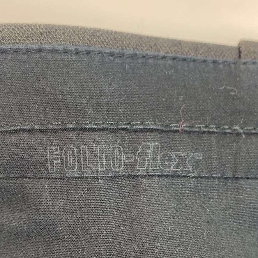 PERRY ELLIS PORTFOLIO Men's Black Solid Folio-Flex Flat-Front Dress Pant SZ36x30