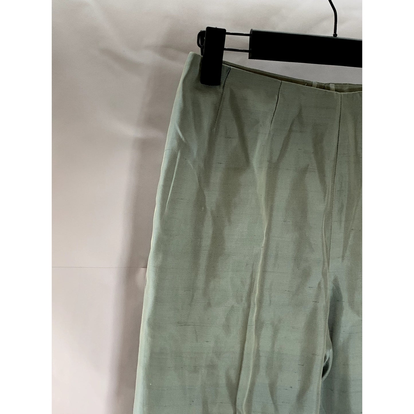 AKRIS Women's Light Green Cotton/Silk Straight-Leg Side-Zip Dress Pant SZ 4