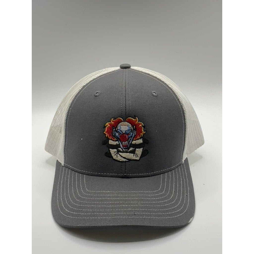 RICHARDSON Men's Grey/White Clown Graphic Mesh Adjustable Snapback Hat OS