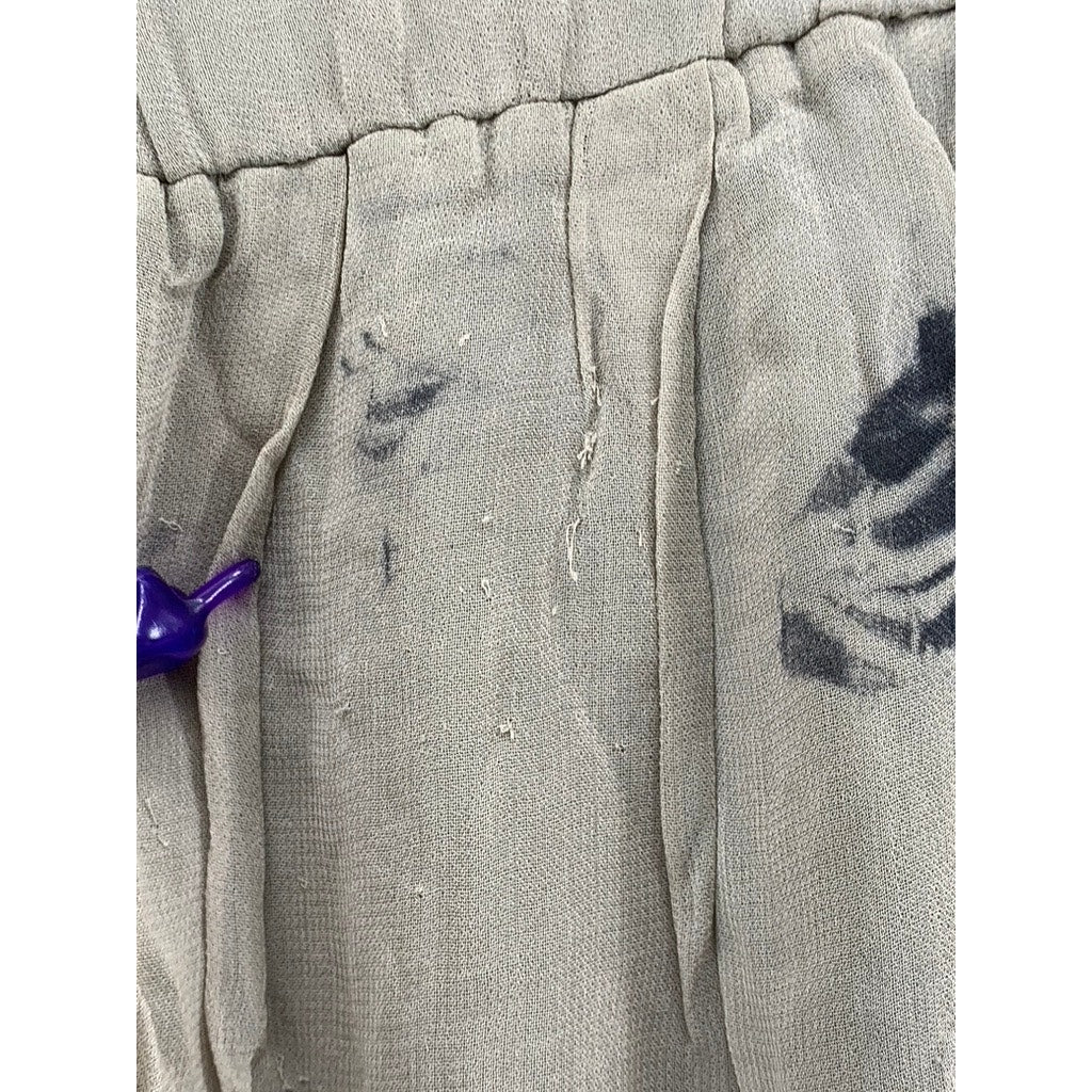 ZARA Women's Beige Printed Pull-On Pleated A-Line Midi Skirt SZ M