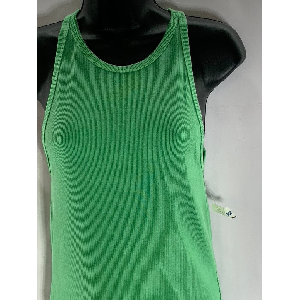 OLD NAVY Women's Green Emerald Reef Ribbed High-Neck Sleeveless Dress SZ M