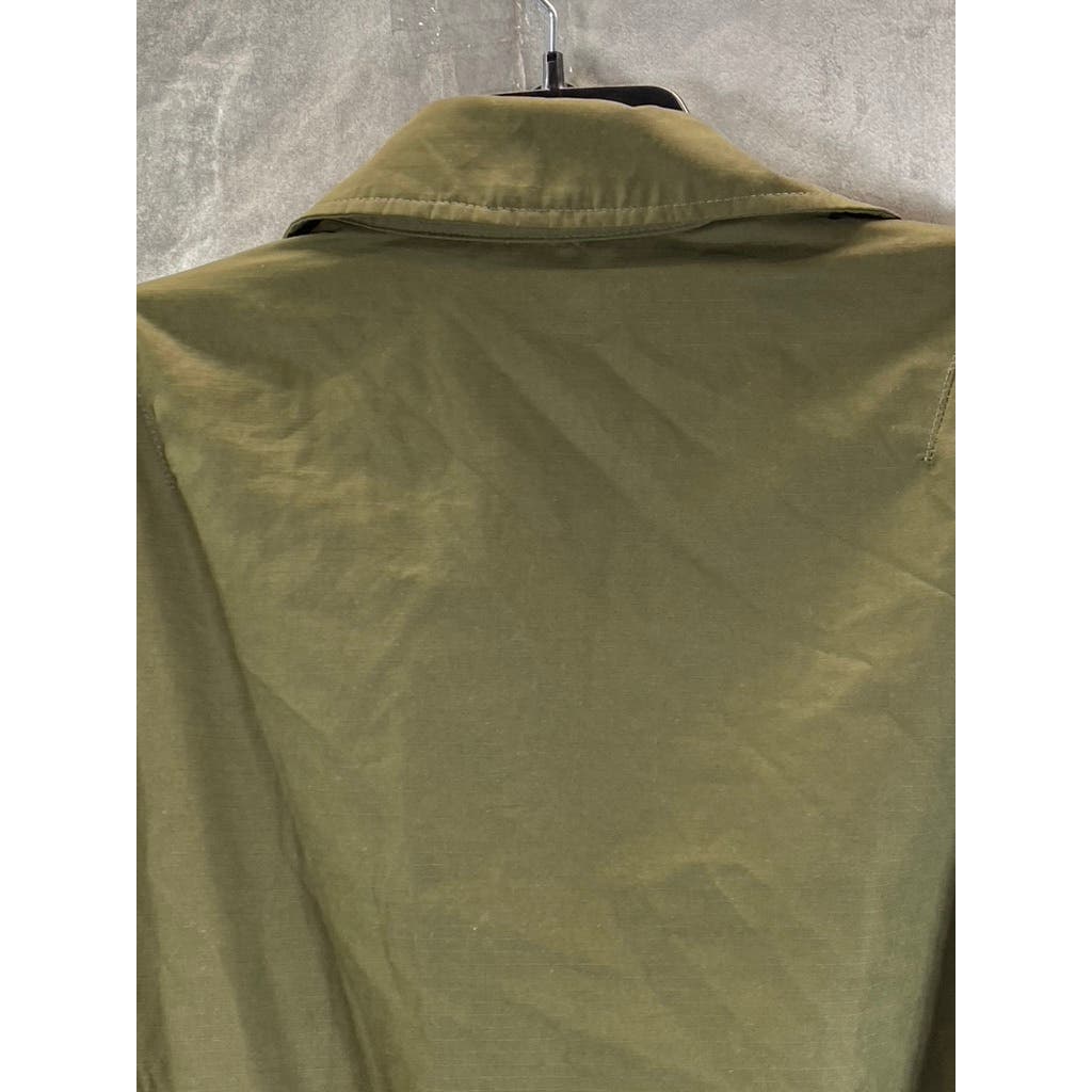 BANANA REPUBLIC Men's Kelp Green Water Resistant Zip-Up Bomber Jacket SZ S