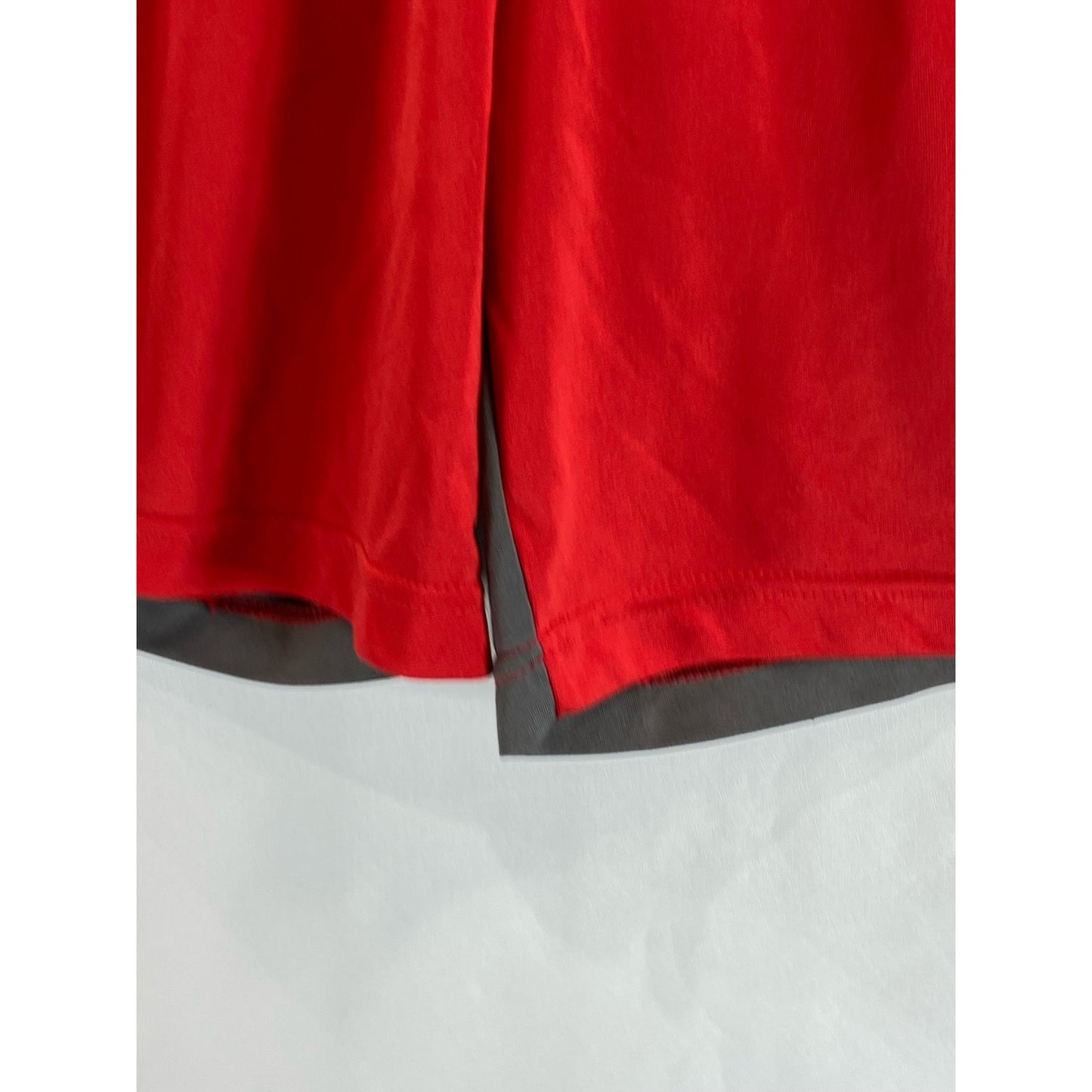 MAJESTIC Men's Red/Gray Los Angeles Angels Cool Base Pull-On Shorts SZ S