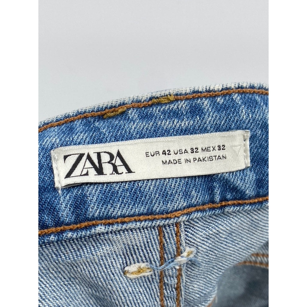 ZARA Men's Light Wash Slim-Leg Denim Jeans Size 32