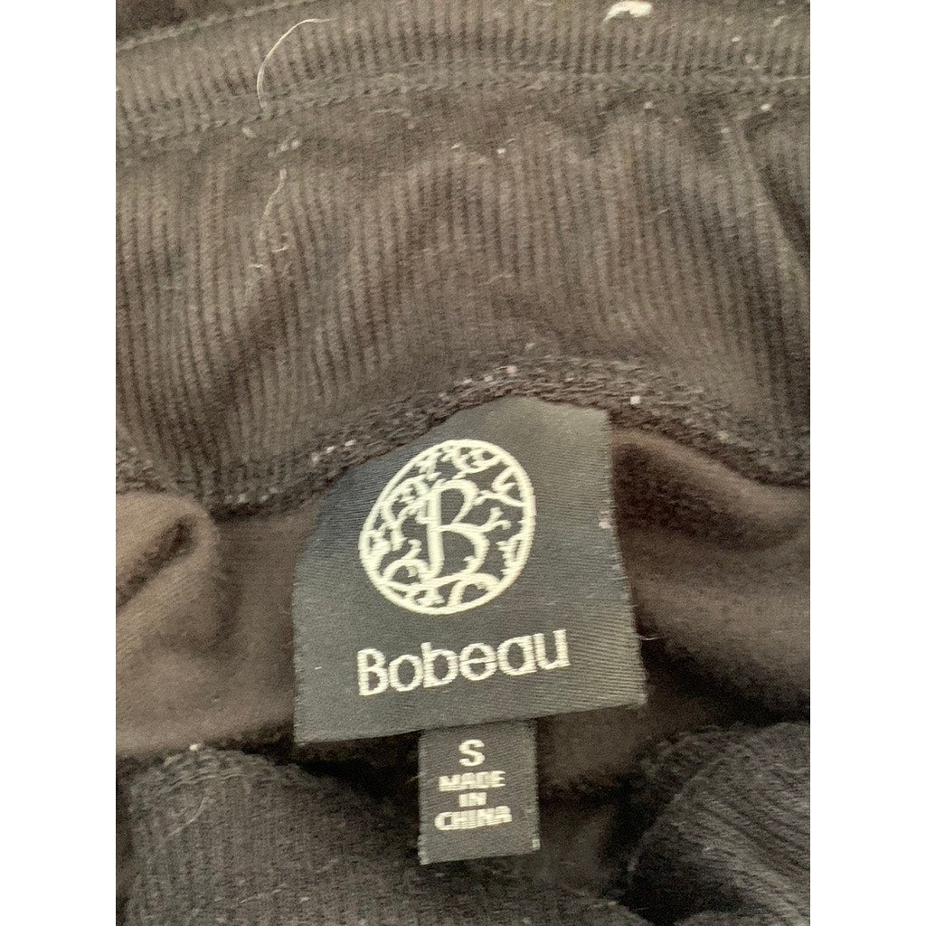 BOBEAU Women's Black Velvet Drawstring Pull-On Jogger Pants SZ S