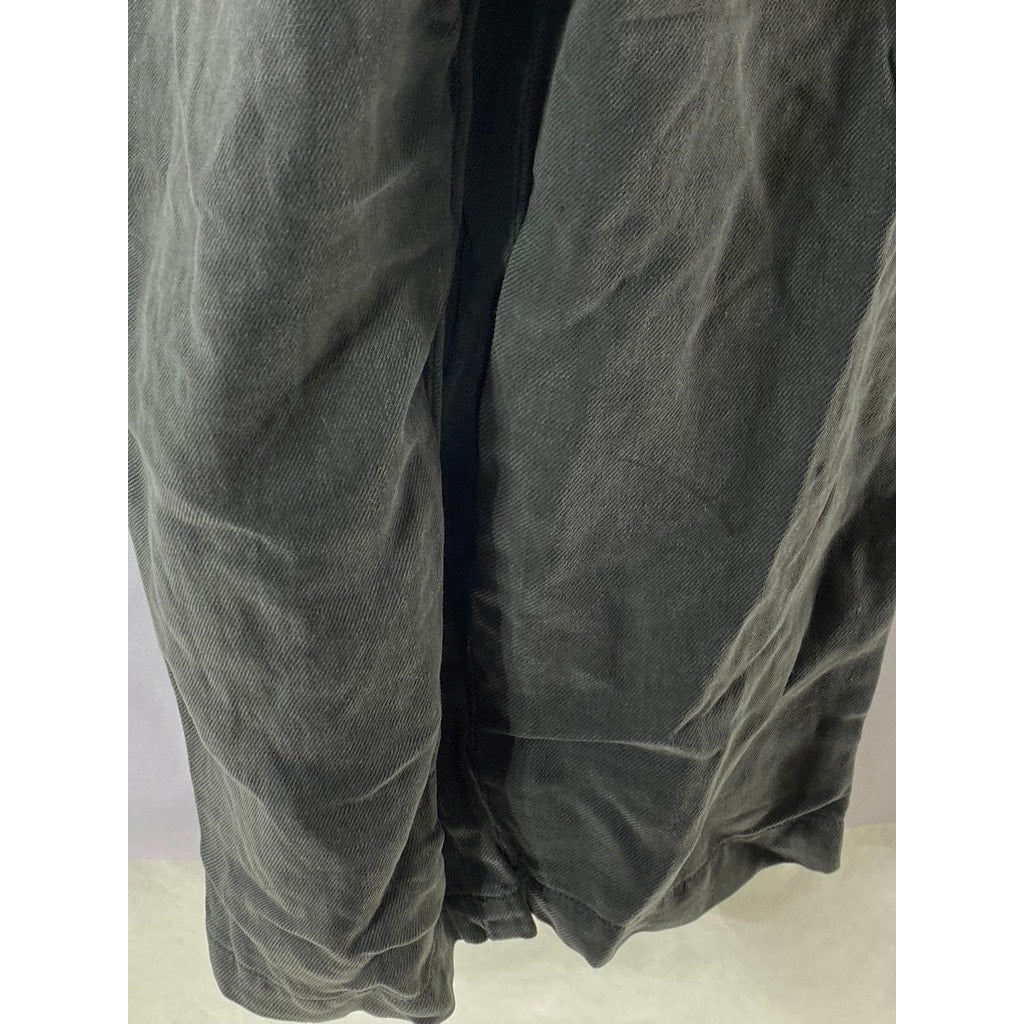 AERIE Women's Washed Black Denim Adjustable Straps Relaxed-Fit Jean Overall SZ M