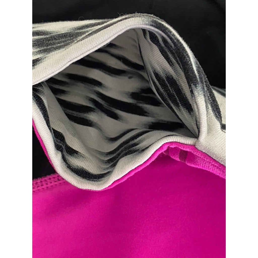 PINK By Victoria Secret Women's Black-White Banded Waist Pull-On Leggings SZ S