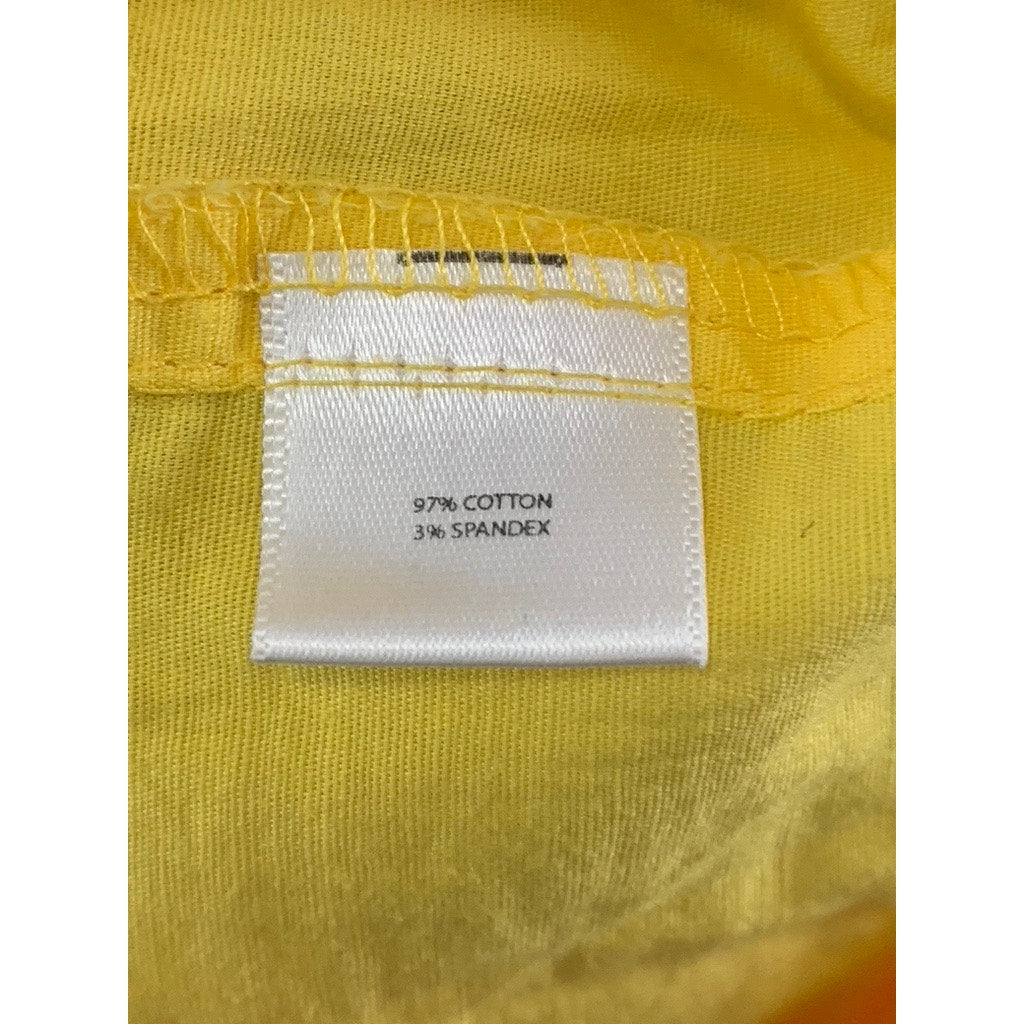 5|48 Women's Yellow Extended Button Casual Shorts SZ 0
