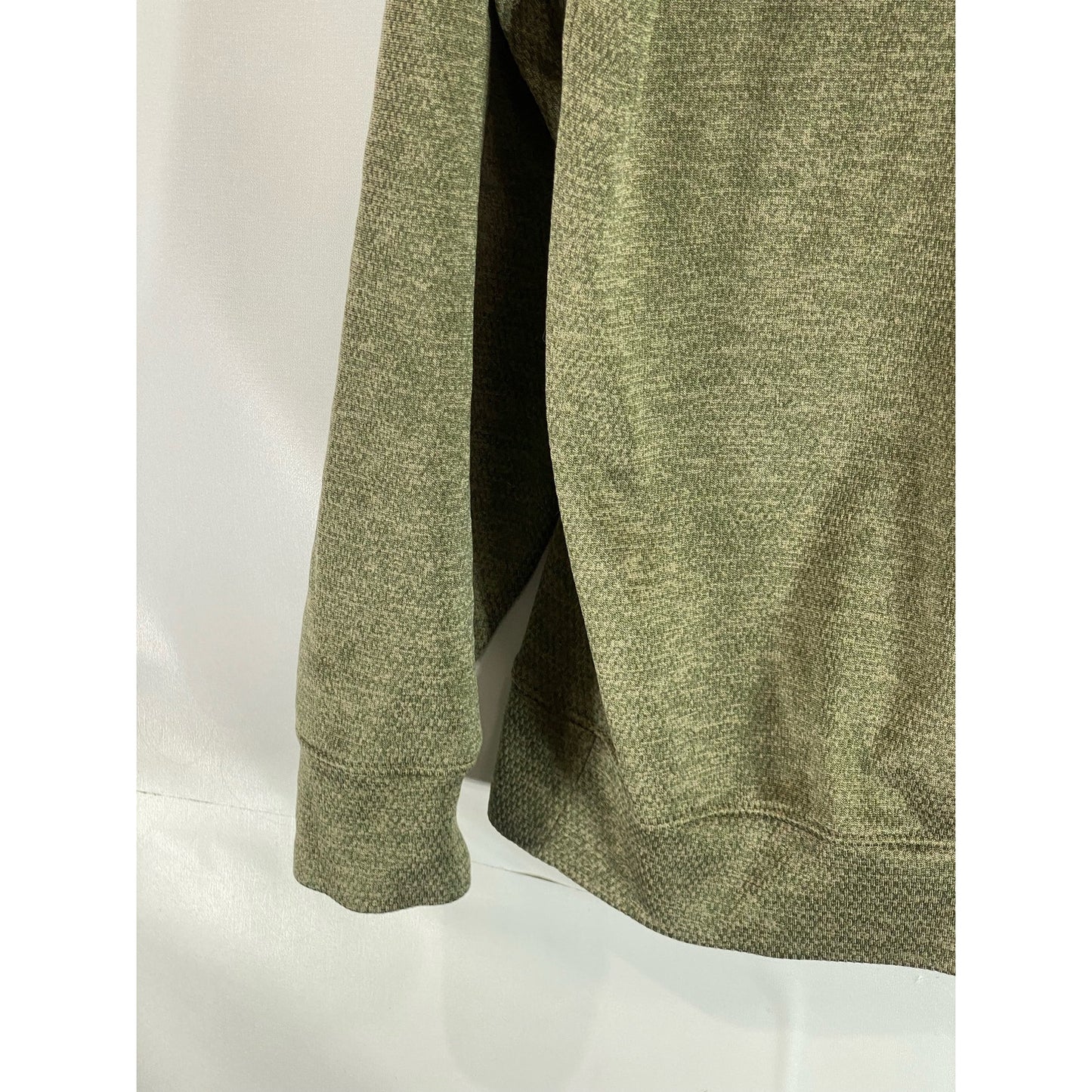 ADIDAS Men's Olive Green Logo Performance Fleece Pullover Hoodie SZ L