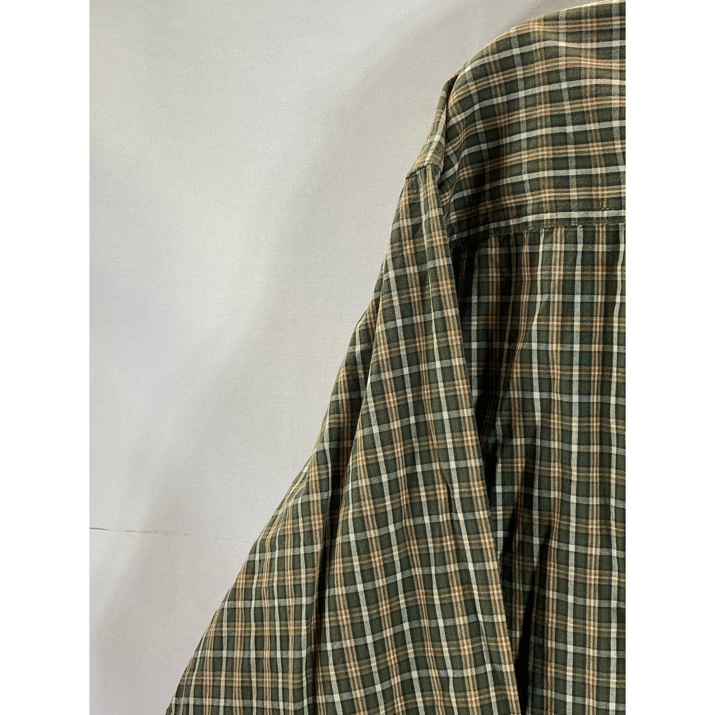 COLUMBIA Men's Brown/Green Plaid Regular-Fit Button-Up Long Sleeve Shirt SZ XL