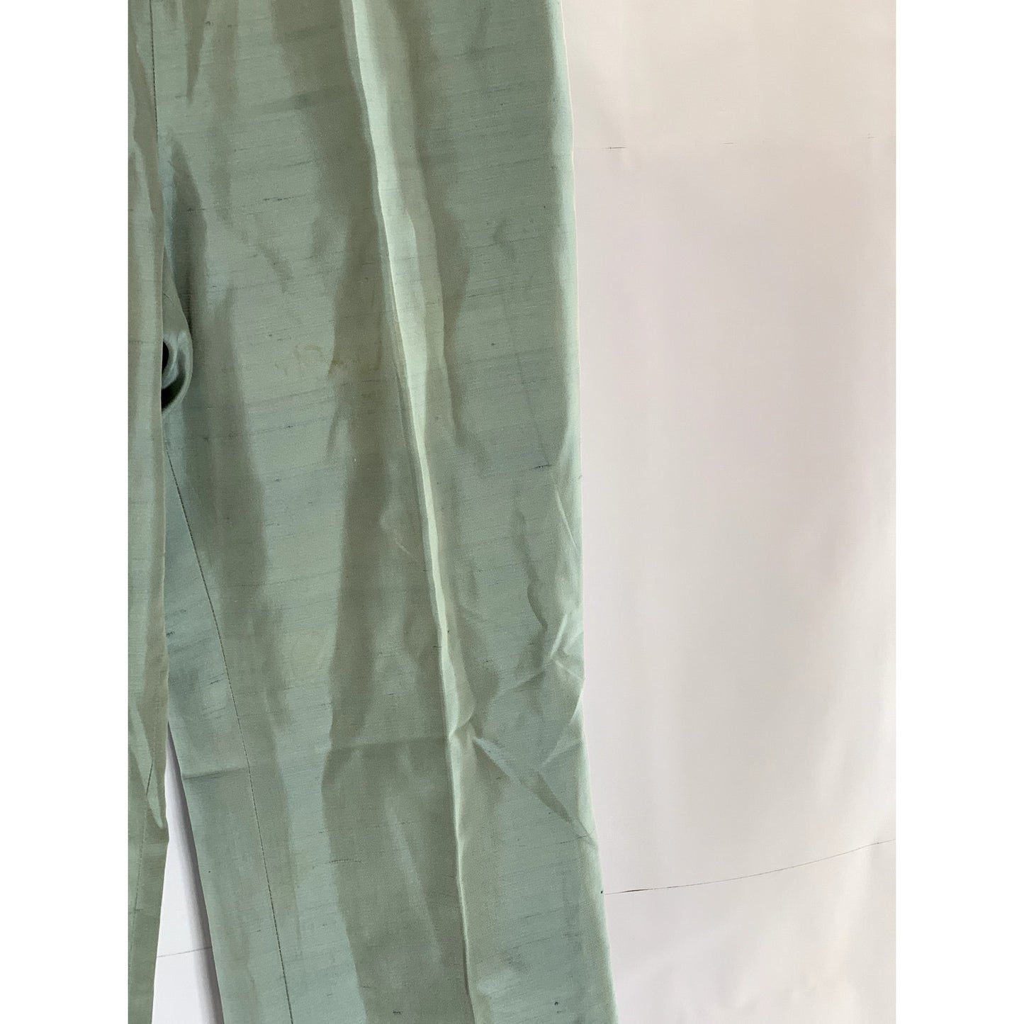 AKRIS Women's Light Green Cotton/Silk Straight-Leg Side-Zip Dress Pant SZ 4