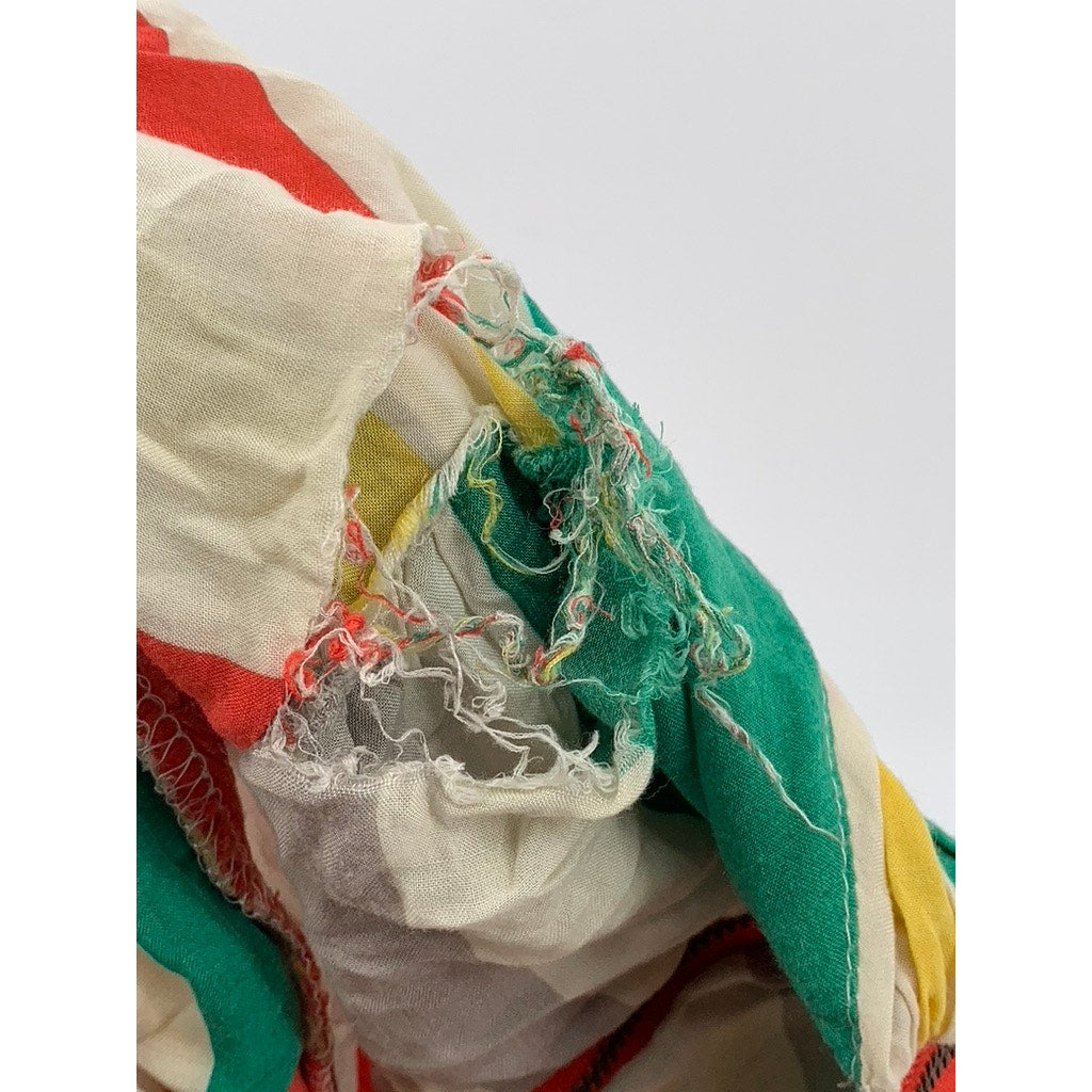 A'GACI Women's Multicolor Striped Front-Zip Pocket Mini A-Line Dress SZ M