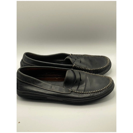 TOD'S Men's Black Vibram Leather Slip-On Loafers SZ 9.5
