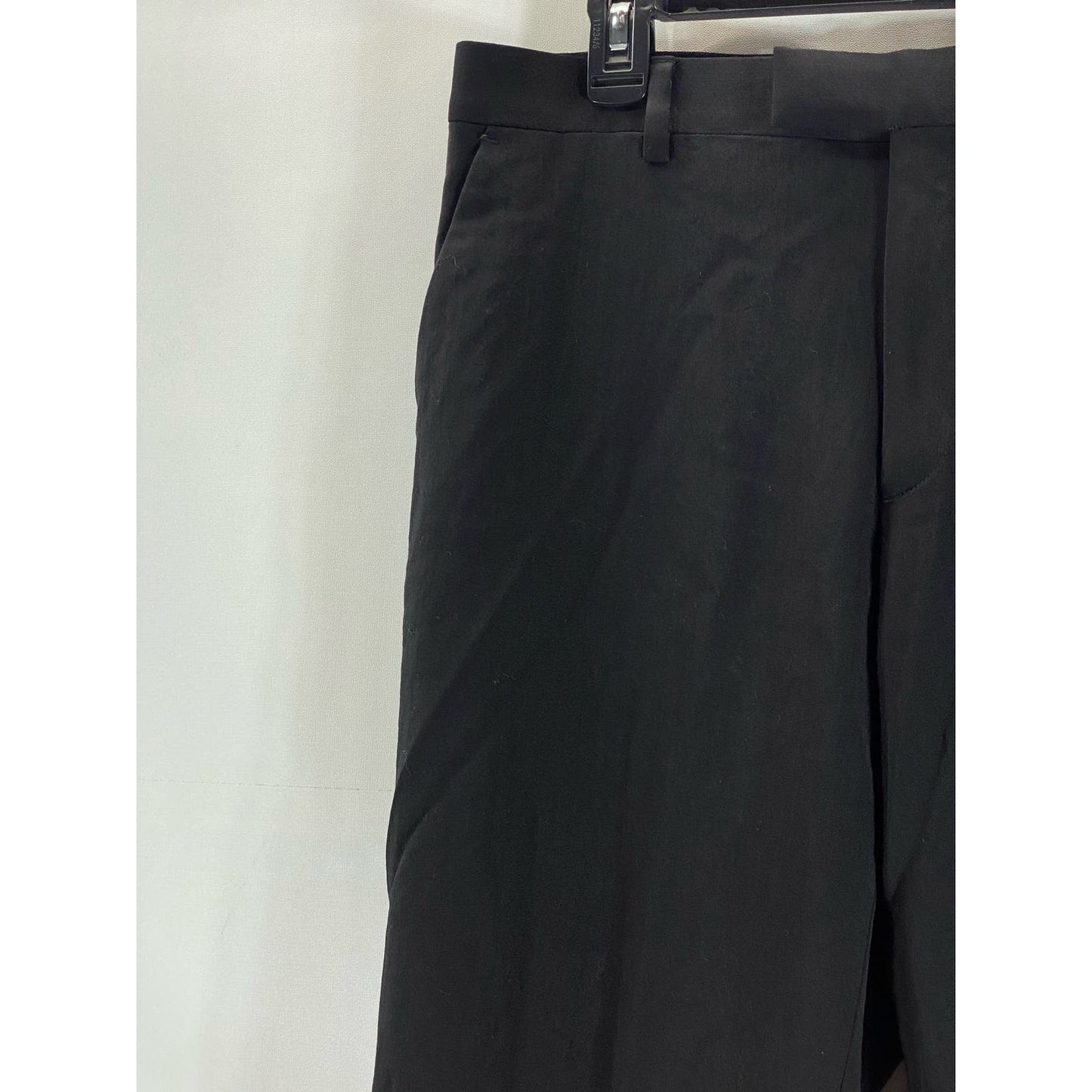 BANANA REPUBLIC Men's Black Solid Tailored Slim-Fit Dress Pants SZ 33X32