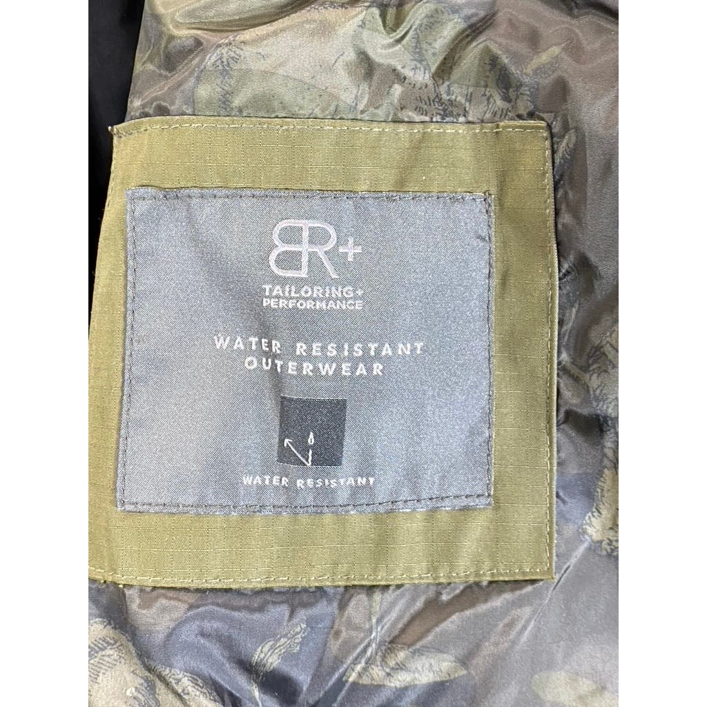 BANANA REPUBLIC Men's Kelp Green Water Resistant Zip-Up Bomber Jacket SZ S
