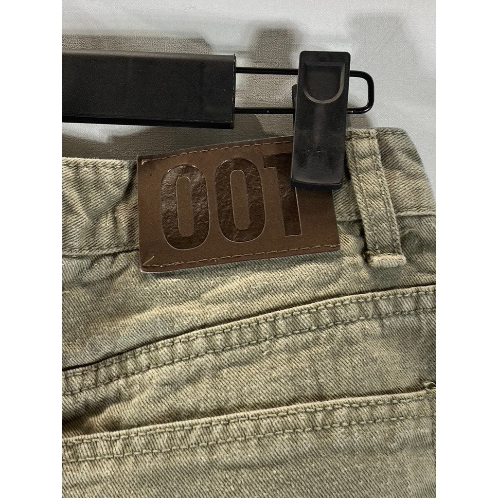 OOT Seoul Women's Army Green Five-Pocket Baggy Straight-Leg Jeans SZ L