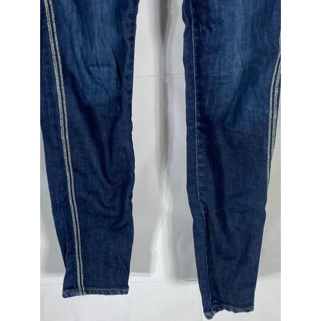 CASLON Women's Dark Blue Indigo Skinny-Leg Regular-Fit Five-Pocket Jean SZ 25/0