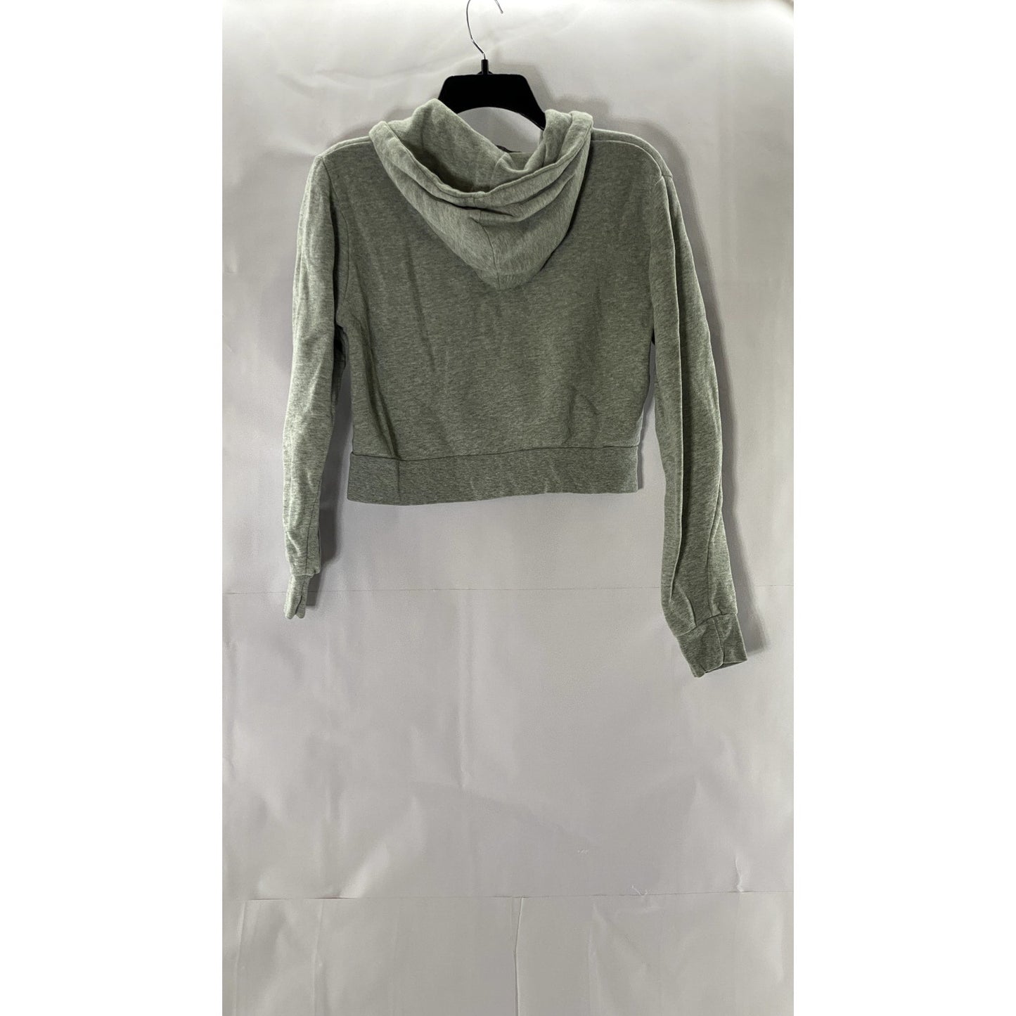 BRANDY MELVILLE Women's Gray Crystal Zip-Up Hooded Long Sleeve Sweater SZ S