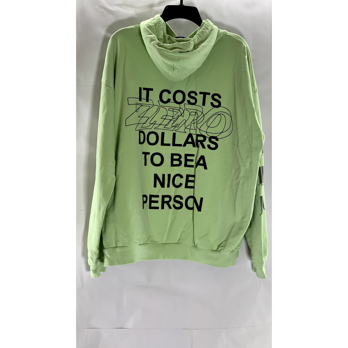 THE MAYFAIR GROUP Unisex Sage Green Zero Dollars Graphics Hoodie Sweater SZ OS