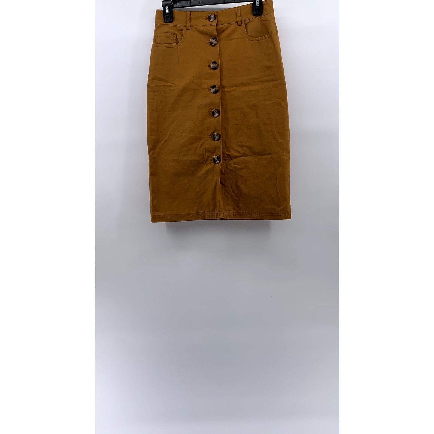 & OTHER STORIES Paris Atelier Women's Brown Button-Up Straight Midi Skirt SZ 4