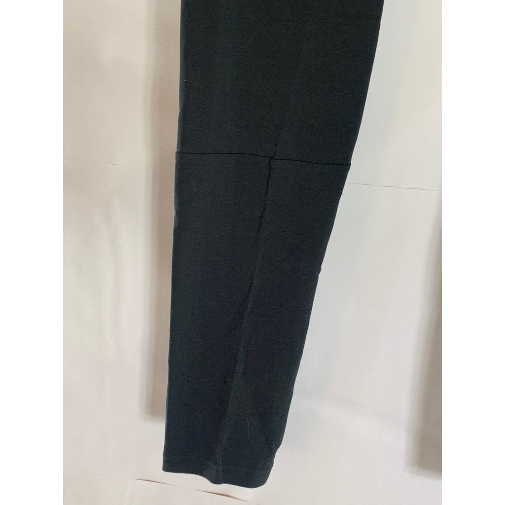 ADIDAS Women's Black/White Essential Linear Pull-On Tights SZ L