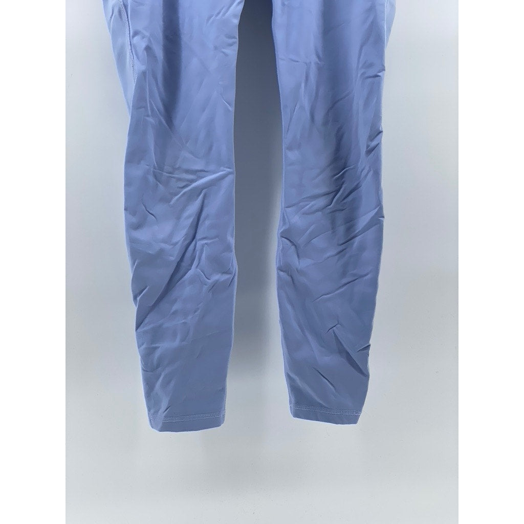 LULULEMON Women's Washed Denim Blue Wunder Train Mesh High-Rise Leggings SZ 6