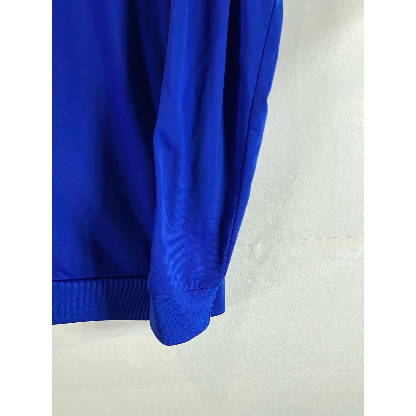 ADIDAS Men's Dark Blue Essentials Regular-Fit Warm-Up 3-Stripe Track Jacket SZ L