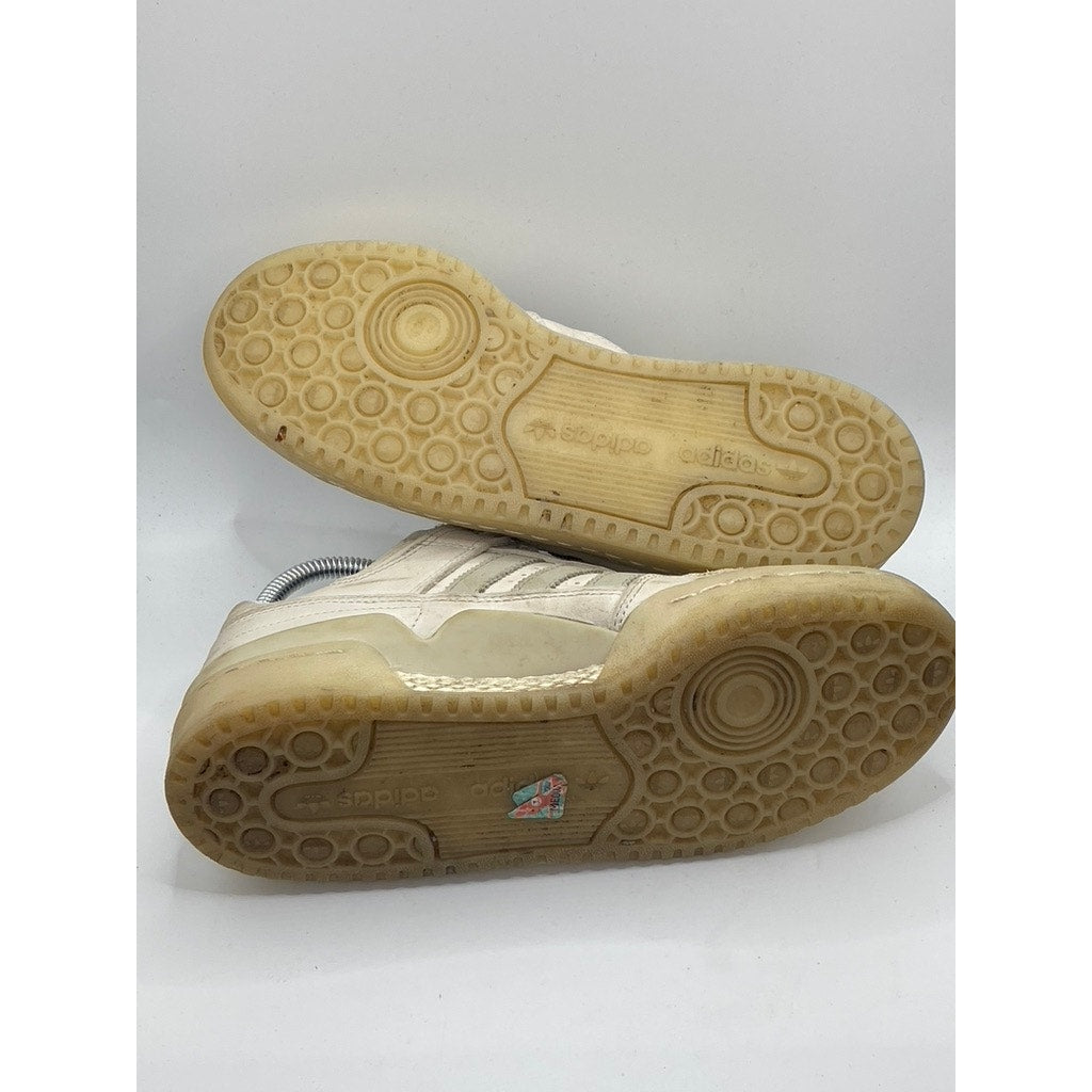 ADIDAS Men's White Talc Sesame Forum Low Lace-Up Sneakers SZ 7