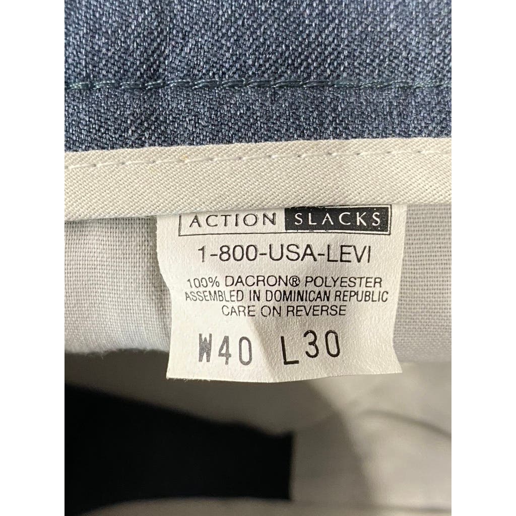 LEVI'S Men's Blue Vintage Action Slacks Flat Front Dress Pants SZ 40X30