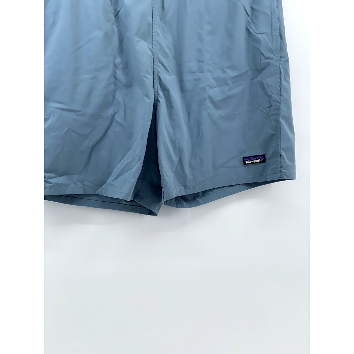 PATAGONIA Men's Blue Solid Elastic Waist 5" Pull-On Mesh Baggies Shorts SZ 2XL