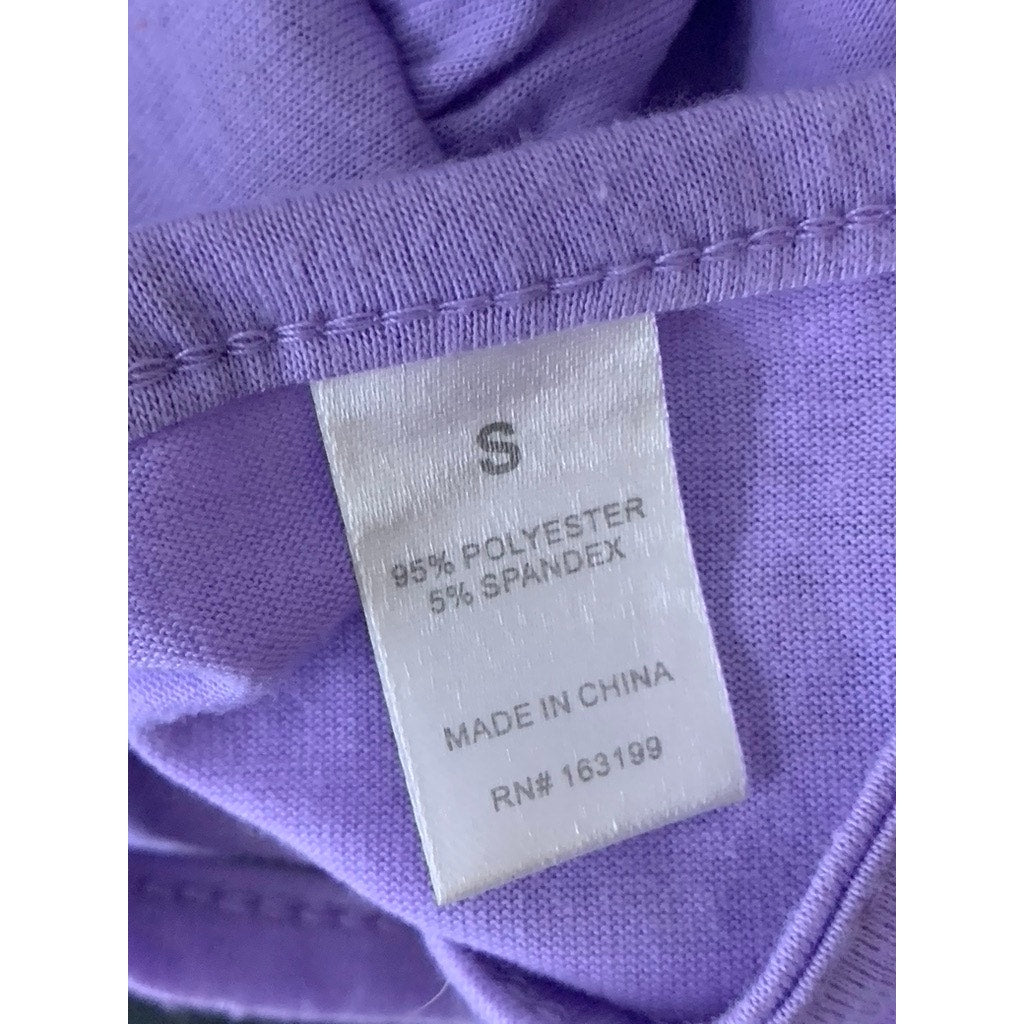 UNBRANDED Women's Purple Straight-Neck Spaghetti Strap A-Line Mini Dress SZ S