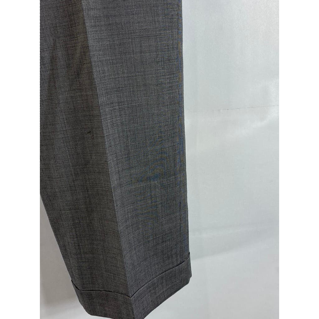 PRONTO UOMO Men's Black Modern-Fit Flat Front Wool Dress Pants SZ 39X30