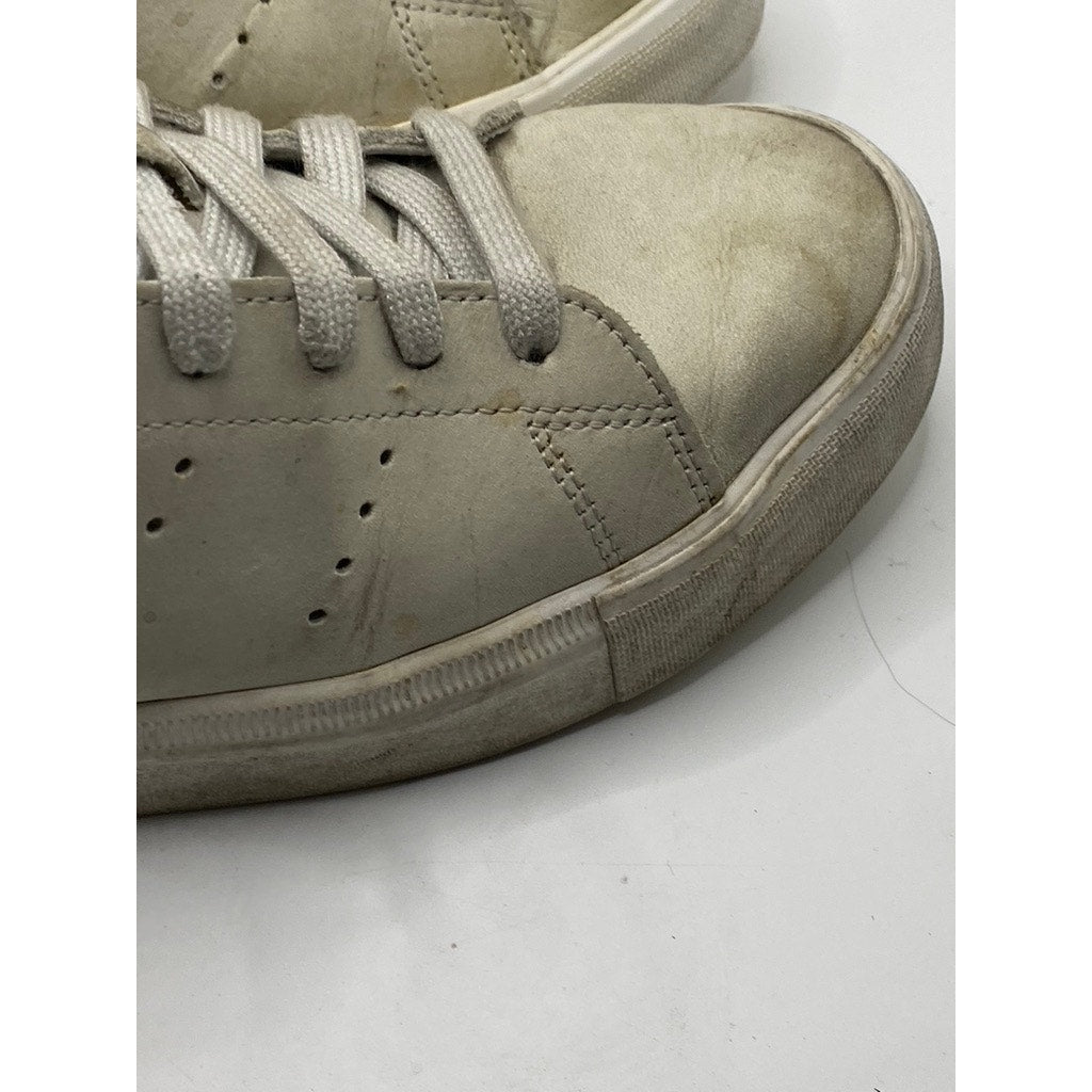 ADIDAS Women's Beige Suede Stan Smith Lace-Up Regular-Fit Casual Sneakers SZ 6.5