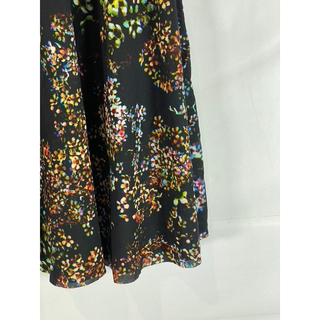 STOCKHOLM ATELIER & OTHER STORIES Women's Black Floral Midi Skirt SZ 6
