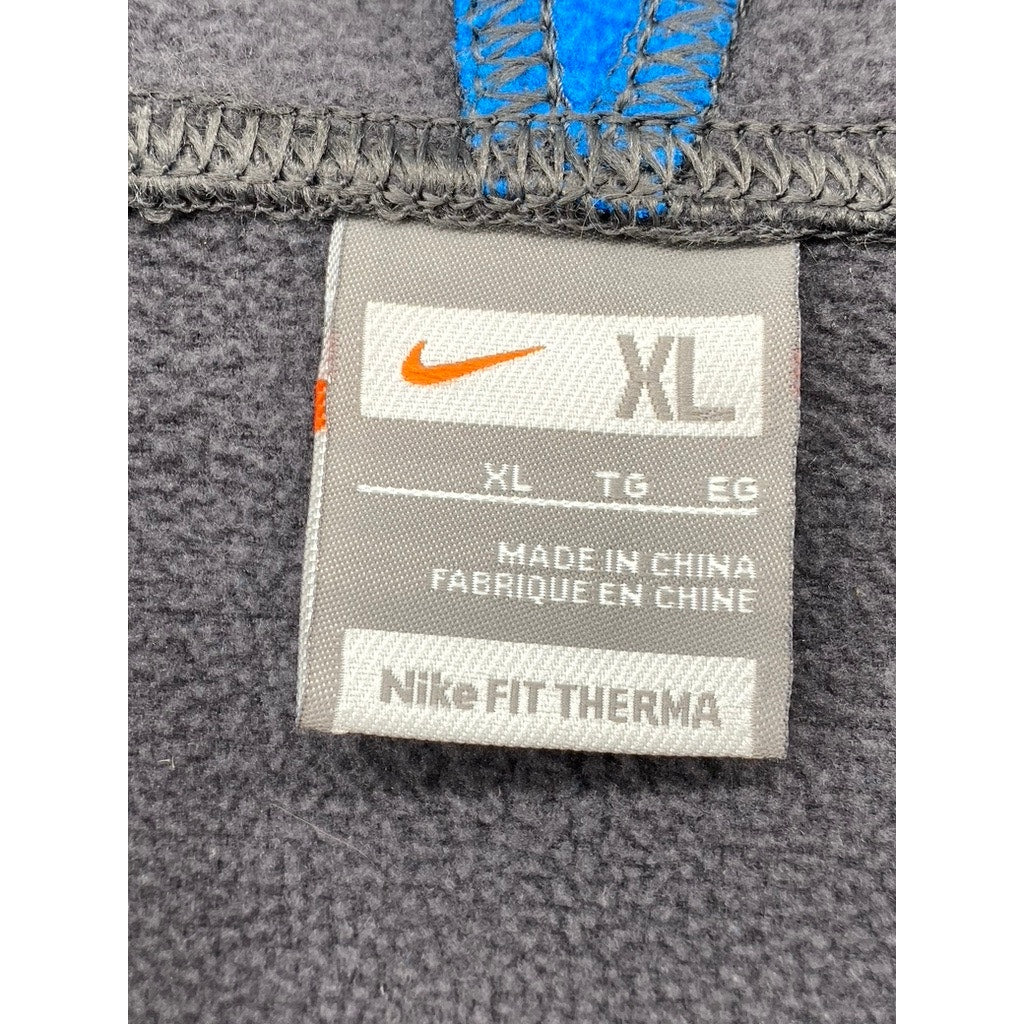 NIKE Men's Blue-Gray Therma-Fit Swoosh Pullover Hoodie SZ XL