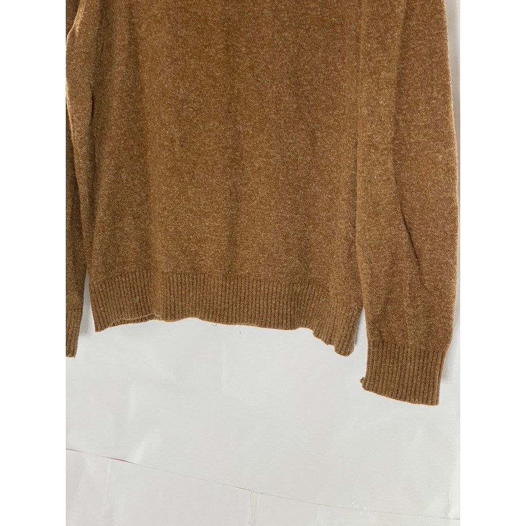 GAP Women's Brown Vicuna Crewneck 50/50 Long Sleeve Knit Sweater SZ L