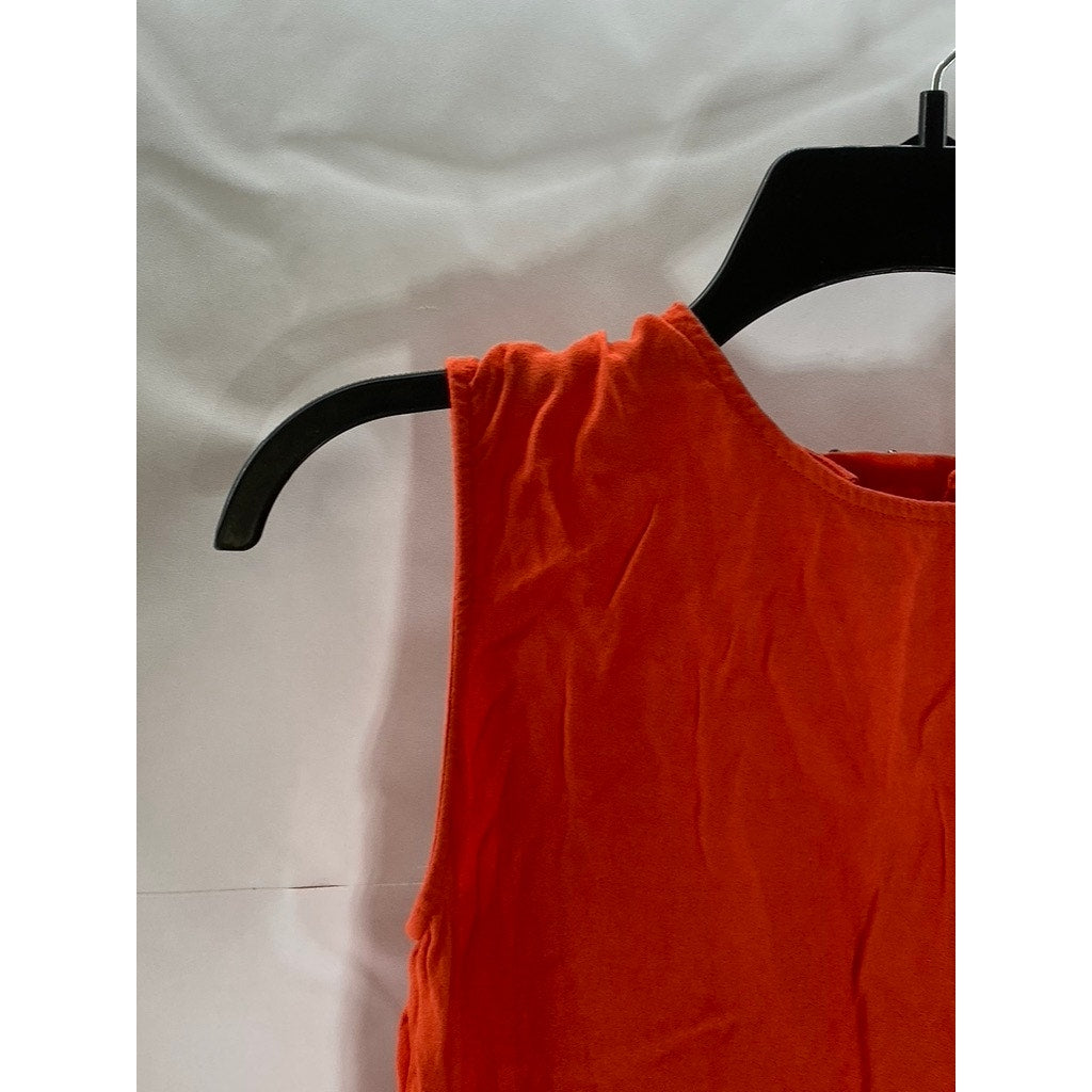 TIFFI Women's Red Crewneck Sleeveless Lightweight Back Keyhole Tank Top SZ S