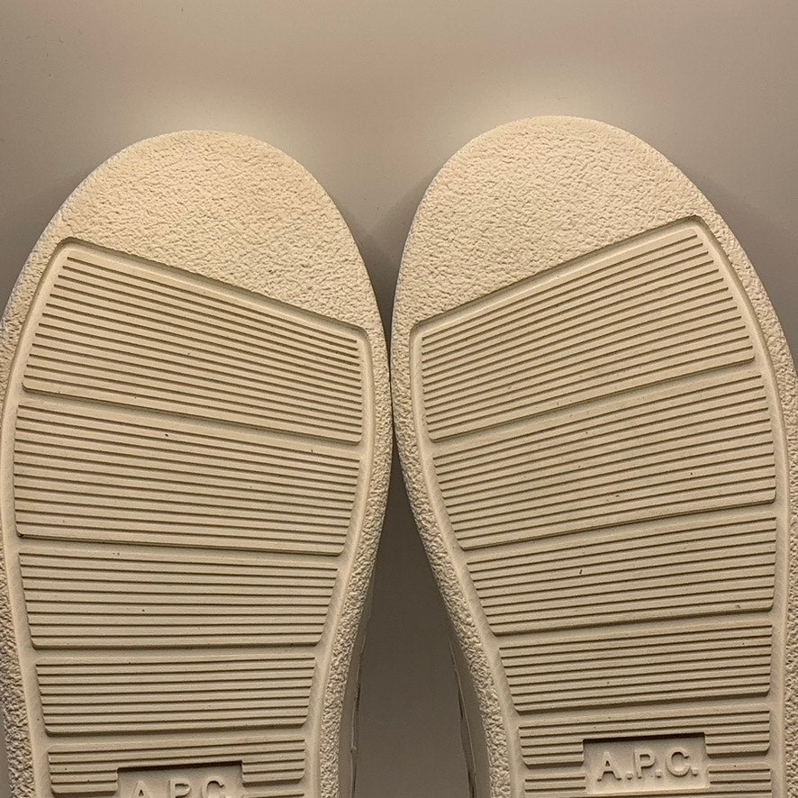 A.P.C. Unisex Men's Plain Minimalist Low Top Gray/White Sneakers SZ 44 US 11