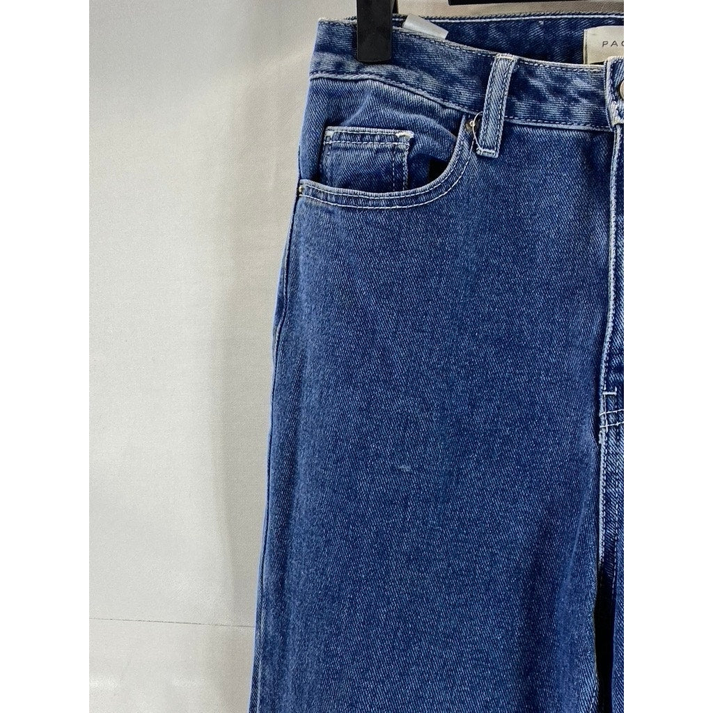 PACSUN Women's Dark Indigo 90's Boyfriend Five-Pocket Straight-Leg Jeans SZ 25