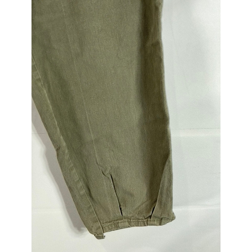 OOT Seoul Women's Army Green Five-Pocket Baggy Straight-Leg Jeans SZ L
