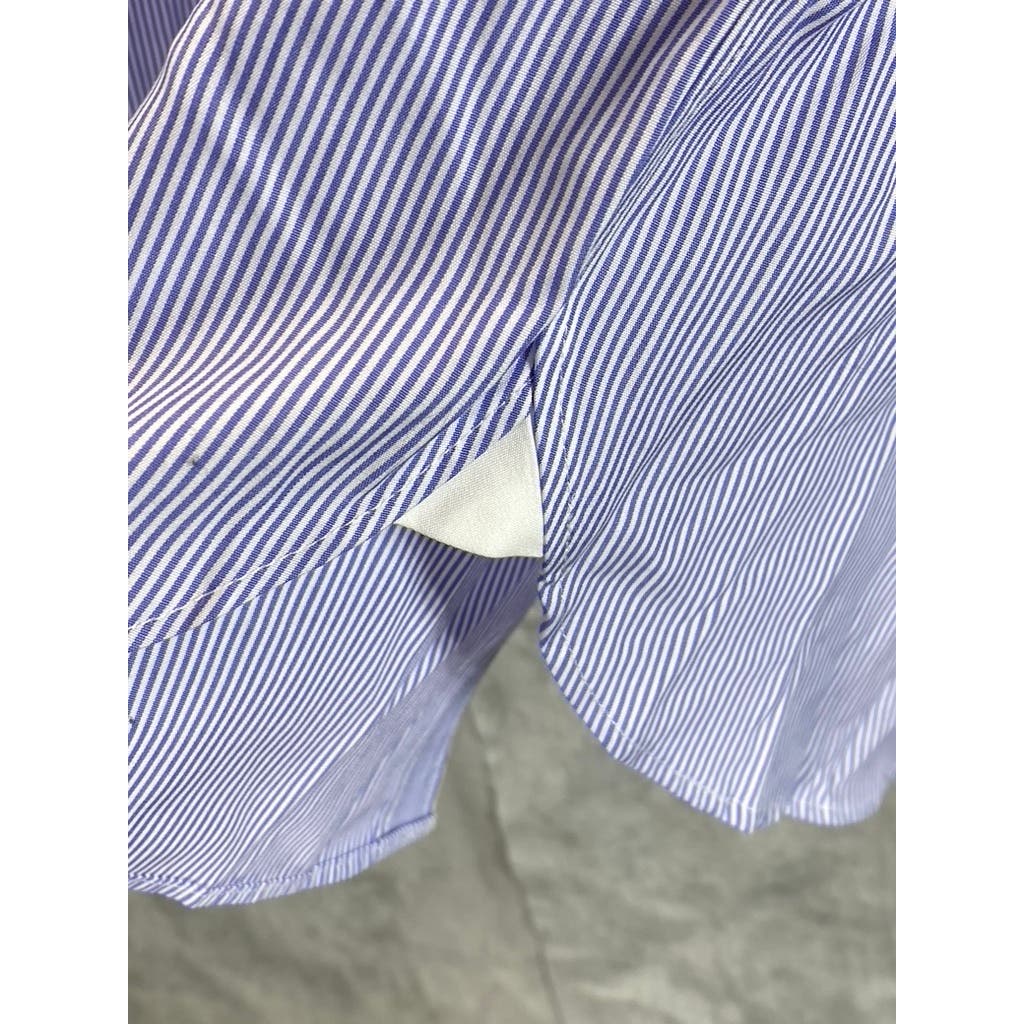 J.CREW Men's Light Blue Striped Non-Iron Button-Up Long Sleeve Shirt SZ M